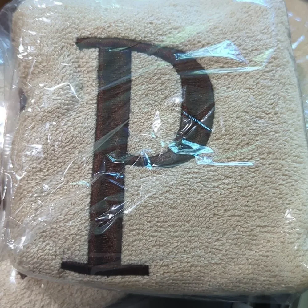 Embroidered initial towels Wedding Shower Gift Personalized Brand New